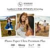 KPM424002_G_F Photo Paper Ultra Premium Plus | Glossy | 260 g/m² | 5” x 7” | 50 sheets