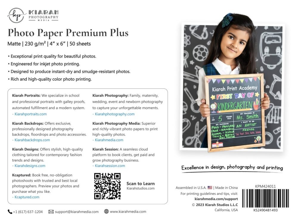 Photo Paper Premium Plus | Matte | 230 g/m² | 4" x 6" | 50 sheets