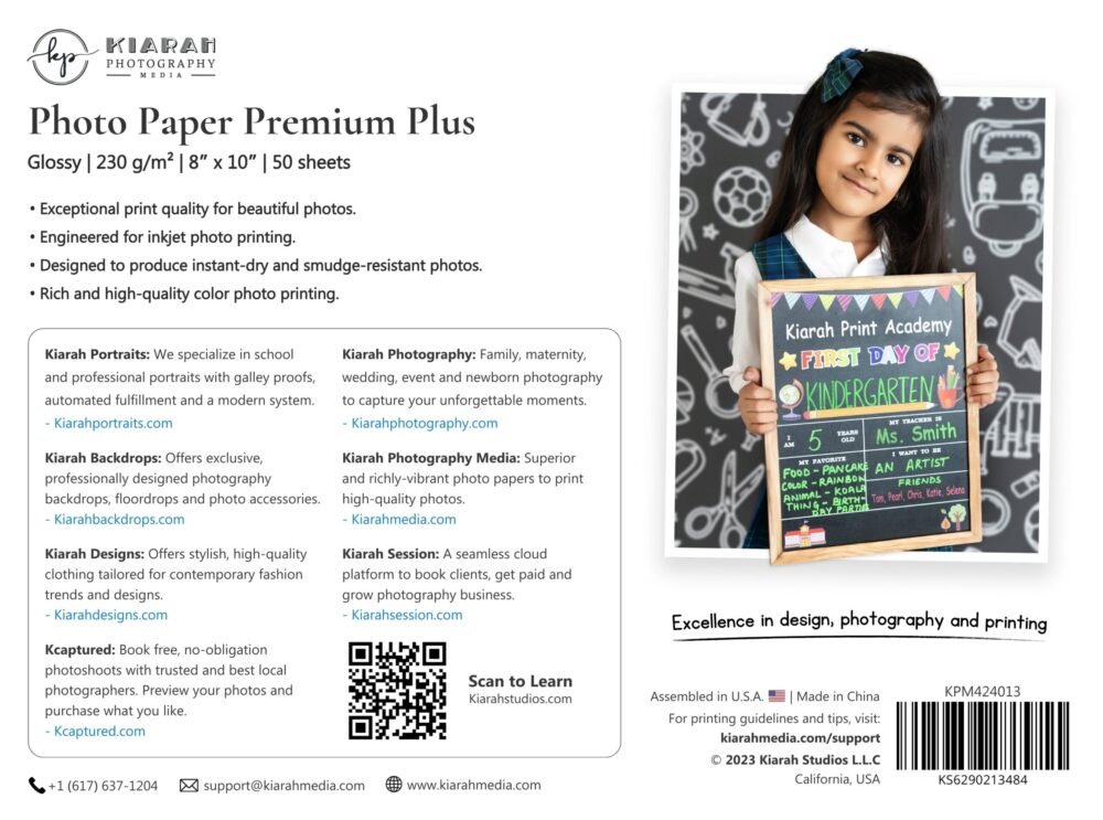 Photo Paper Premium Plus | Glossy | 230 g/m² | 8" x 10"  | 50 sheets