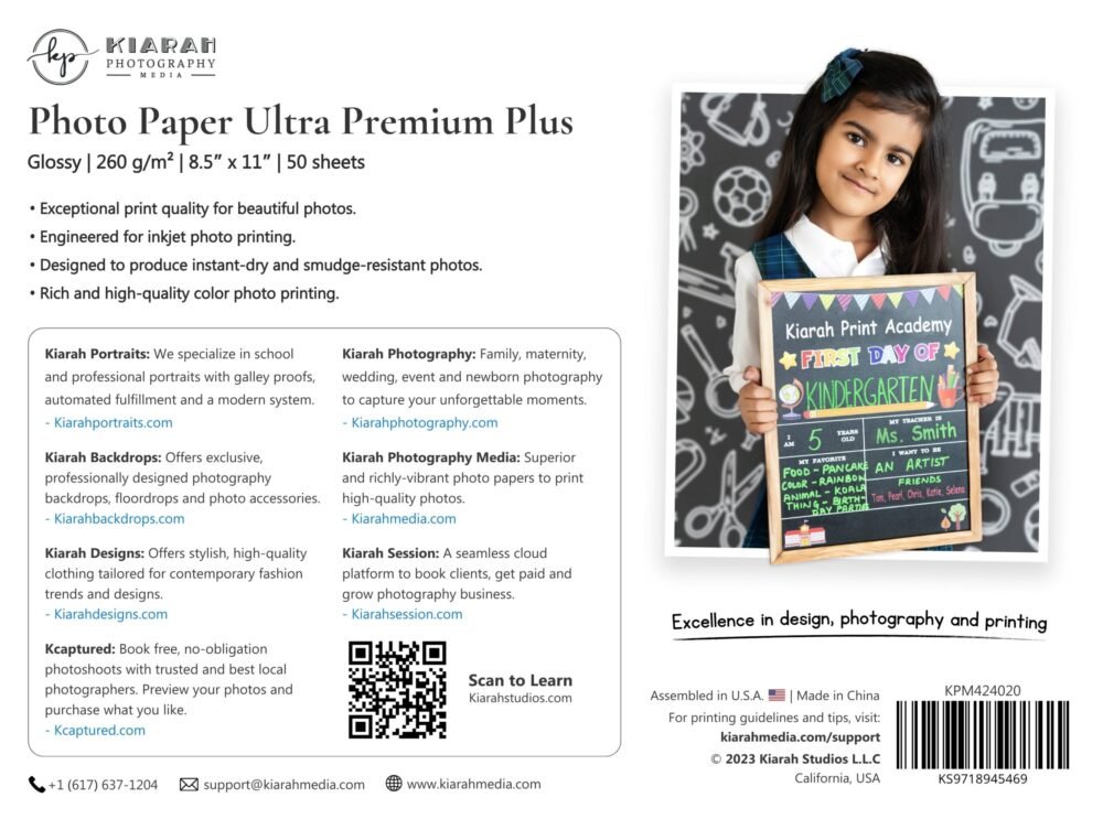 Photo Paper Ultra Premium Plus | Glossy | 260 g/m² | 8.5" x 11"   | 50 sheets